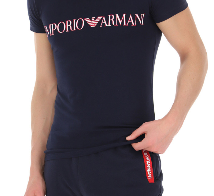 Pánské tričko 111035 1P516 00135 námořnická modrá - Emporio Armani