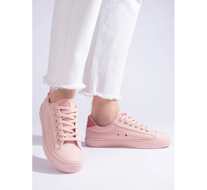 Trendy dámské tenisky růžové bez podpatku Trendy dámské tenisky růžové bez podpatku
