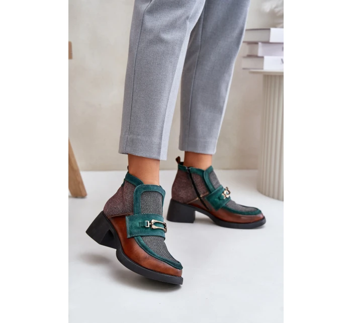 Boty na podpatku model 219253 Step in style Boty na podpatku model 219253 Step in style