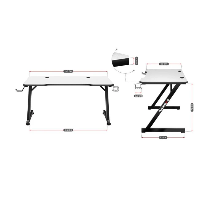 Herní stůl Hero model 21372529 White - Huzaro Herní stůl Hero model 21372529 White - Huzaro