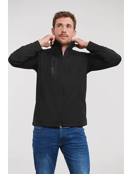 Pánská 3vrstvá sportovní softshell bunda 10. black model 22473477 - Russell Athletic Pánská 3vrstvá sportovní softshell bunda 10. black model 22473477 - Russell Athletic