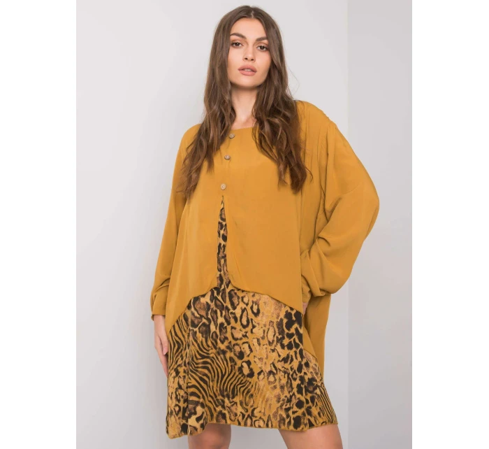 Šaty DHJ SK 21451.50 tmavě žlutá