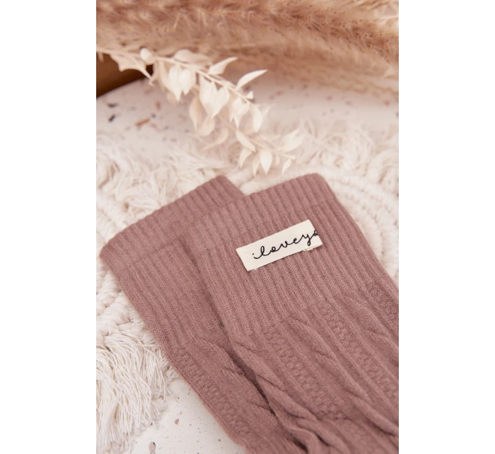 Teplé dámské ponožky s vlnou – hnědé Teplé dámské ponožky s vlnou – hnědé