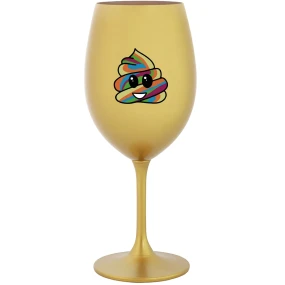 DUHOVÉ VESELÉ EE - zlatý pohár na víno 350 ml DUHOVÉ VESELÉ EE - zlatý pohár na víno 350 ml