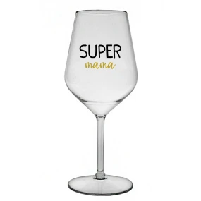 SUPER MÁMA - priehľadný nerozbitný pohár na víno 470 ml SUPER MÁMA - priehľadný nerozbitný pohár na víno 470 ml