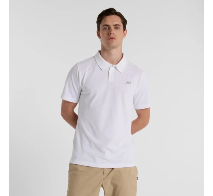 Bavlněná polokošile New Balance Pique M MT51519WT T-Shirt