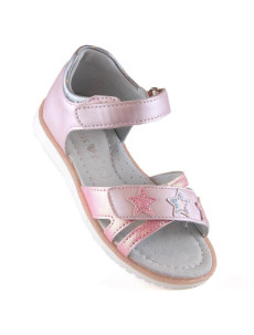 Miss❤E Jr EVE427A sandály na suchý zip růžové