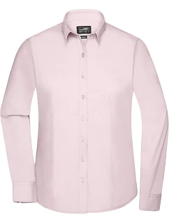 JN 677 Popelínová halenka s dlouhým rukávem model 22436629 light pink - Daiber