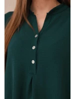 Halenka s prodlouženým zadním dílem tmavě zelená Halenka s prodlouženým zadním dílem tmavě zelená