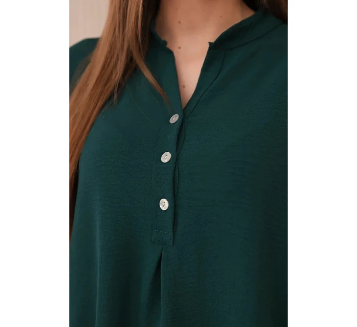 Halenka s prodlouženým zadním dílem tmavě zelená Halenka s prodlouženým zadním dílem tmavě zelená