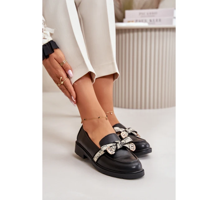 Kožené Dámské Polobotky Mokasíny Černé model 21631234 - S.Barski