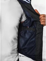 Pánská přechodná bunda s kapucí černá FashionStreet TX4378 Pánská přechodná bunda s kapucí černá FashionStreet TX4378