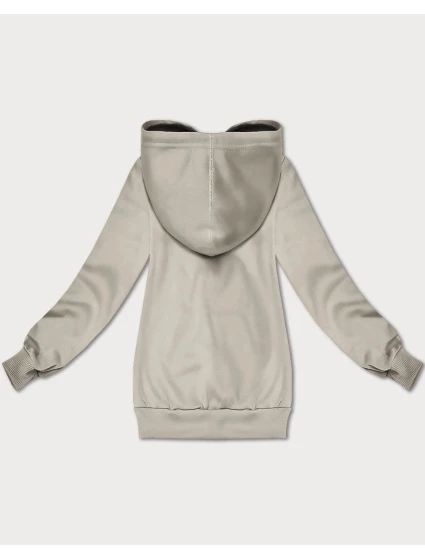 Béžová dámská rozepínací mikina s kapucí model 21395741 - S'WEST