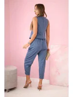 Set vesta + kalhoty džínový melír