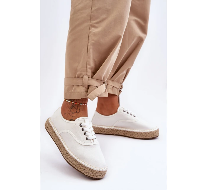 Šněrovací Espadryly Big Star LL274833 Bílé