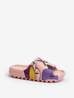 Gumové žabky s potiskem Růžové Monsters