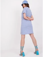 Šaty D16054M30315A bílé a modré Šaty D16054M30315A bílé a modré