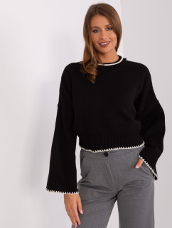 Černý dámský oversize pletený svetr