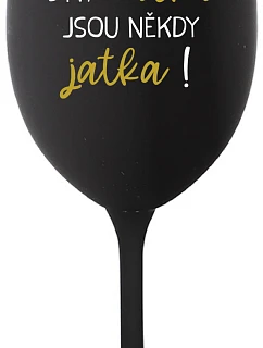 MATKA JSOU  čierny pohár na víno 350 ml model 22163824 - Giftela