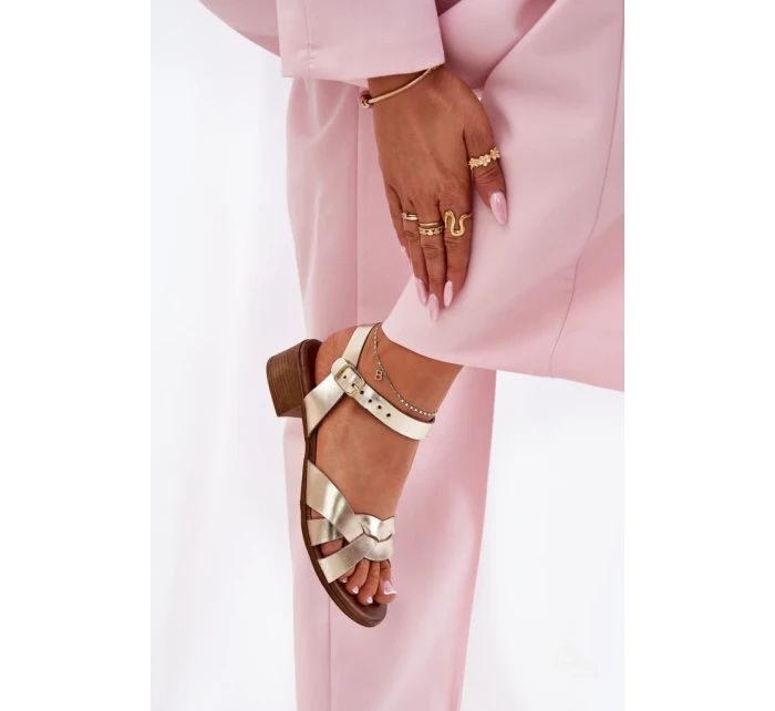 Sandály na podpatku model 212124 Step in style Sandály na podpatku model 212124 Step in style