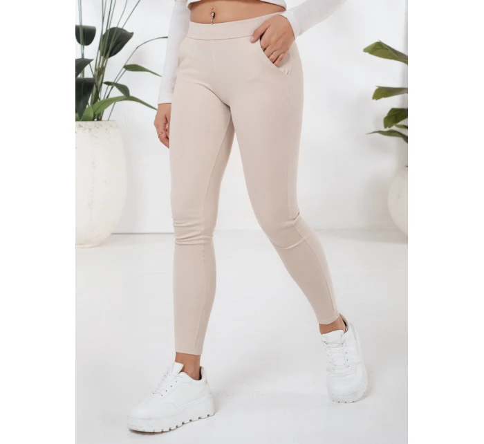 Dámské legíny béžové FashionStreet kalhoty UY2724