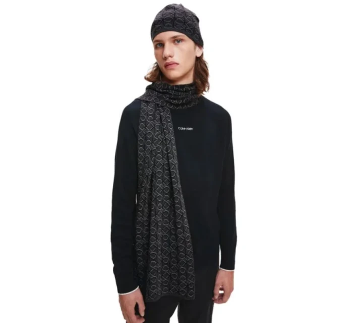 Calvin Klein Shadow Monogram M K50K507498 čepice + šátek
