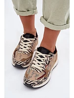 Dámské sportovní tenisky s potiskem Big Star model 22042743 Béžové - Big Star Shoes