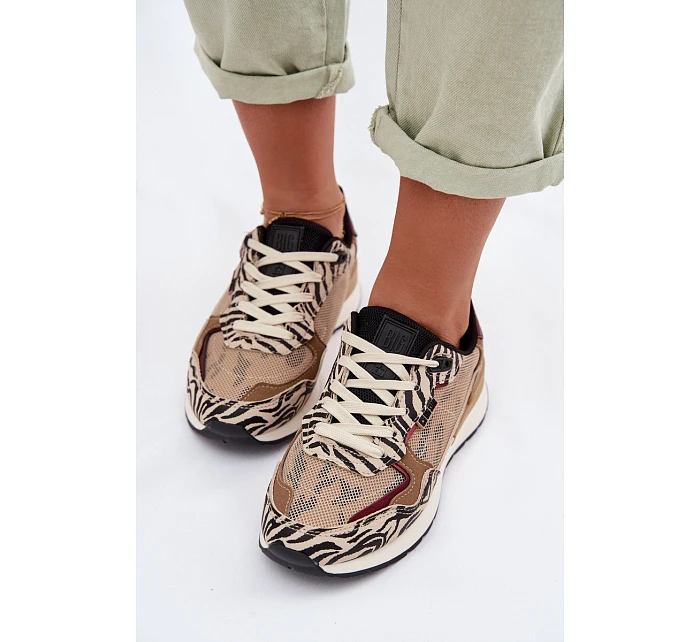 Dámské sportovní tenisky s potiskem Big Star model 22042743 Béžové - Big Star Shoes