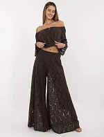 Kalhoty MI SP 88501.81 tmavě hnědé