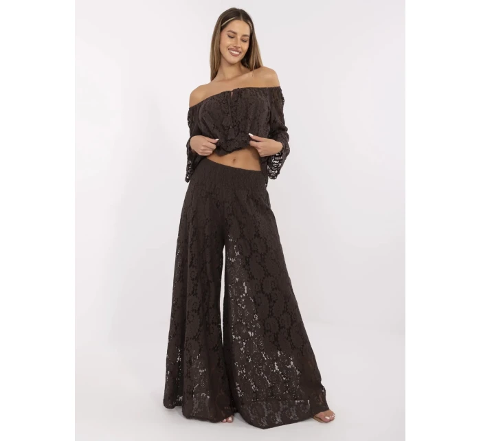 Spodnie MI SP model 21156251 ciemny brązowy - FPrice