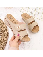 Žabky na suchý zip eVento W EVE224B beige