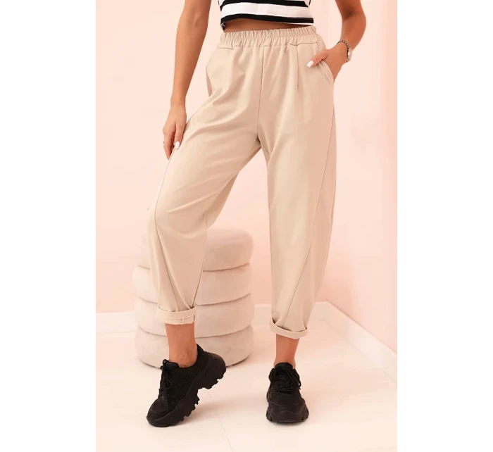 Kalhoty s kapsami Summer Punto béžové