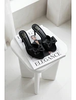 Dámské sandály na jehlovém podpatku s mašlí Černé Jelessa Dámské sandály na jehlovém podpatku s mašlí Černé Jelessa