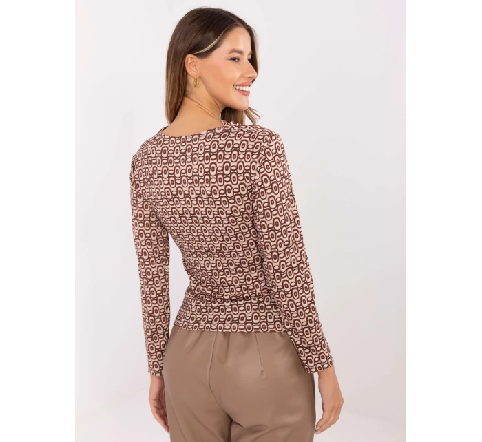 Bluzka IT BZ model 21441176 ciemny bezowy - FPrice Bluzka IT BZ model 21441176 ciemny bezowy - FPrice