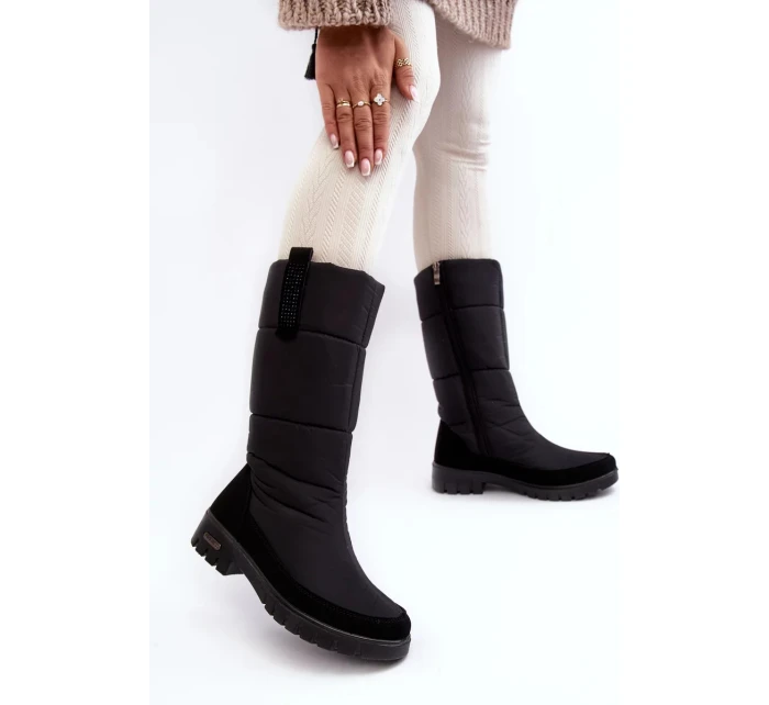 Dámské zateplené boty do sněhu Progress Black Dámské zateplené boty do sněhu Progress Black