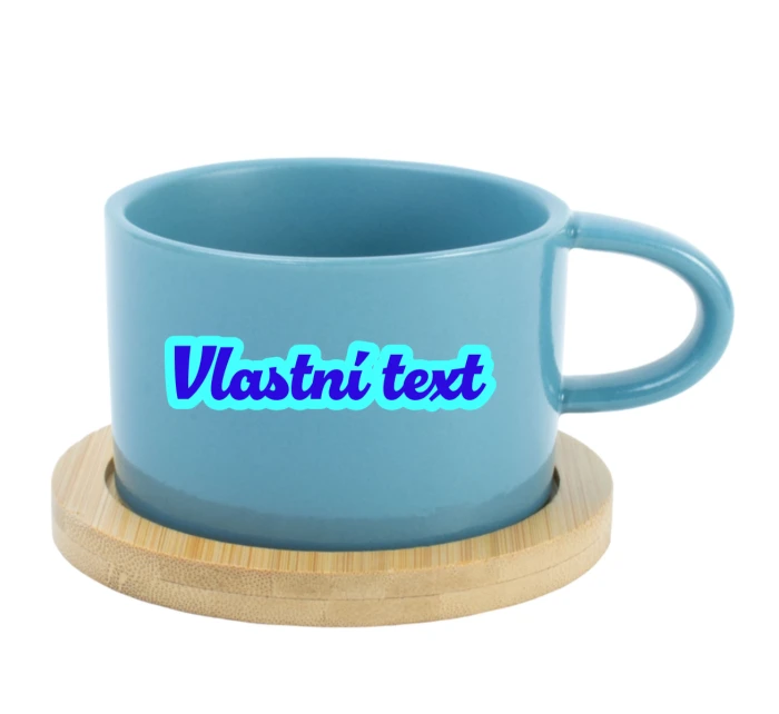 Personalizovaný keramický hrníček Makronka s obrysem 