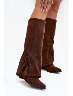 Kozačky na podpatku model 222537 Step in style