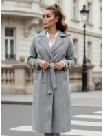 Dámský oversize kabát dlouhý šedý Dstreet model 21982236 - FashionStreet