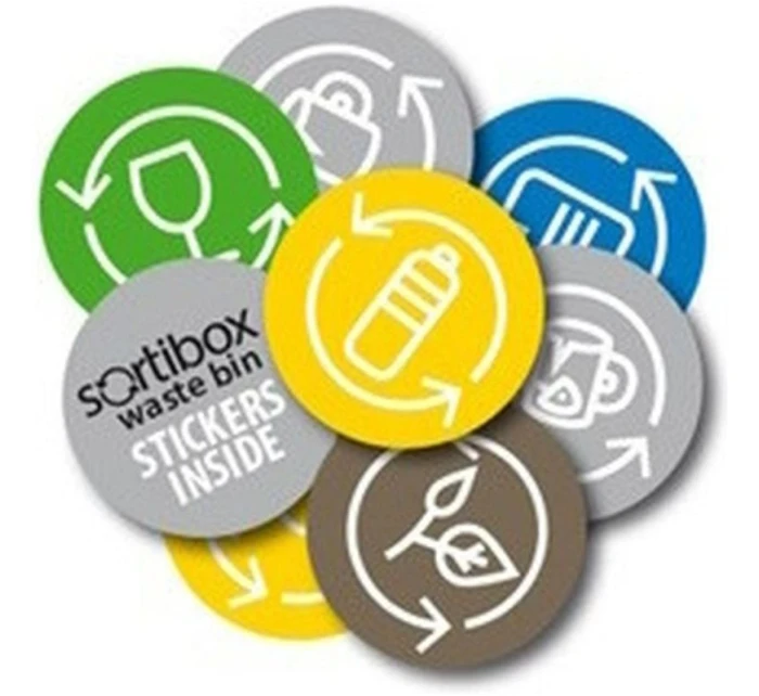 Odpadkové koše 25 l sortibox set4 ks šedý kámen dětské