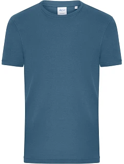 Daiber 8040 Pánské bio tričko s jemným žebrováním 02.8040 dusty blue