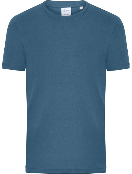 Daiber 8040 Pánské bio tričko s jemným žebrováním 02.8040 dusty blue Daiber 8040 Pánské bio tričko s jemným žebrováním 02.8040 dusty blue