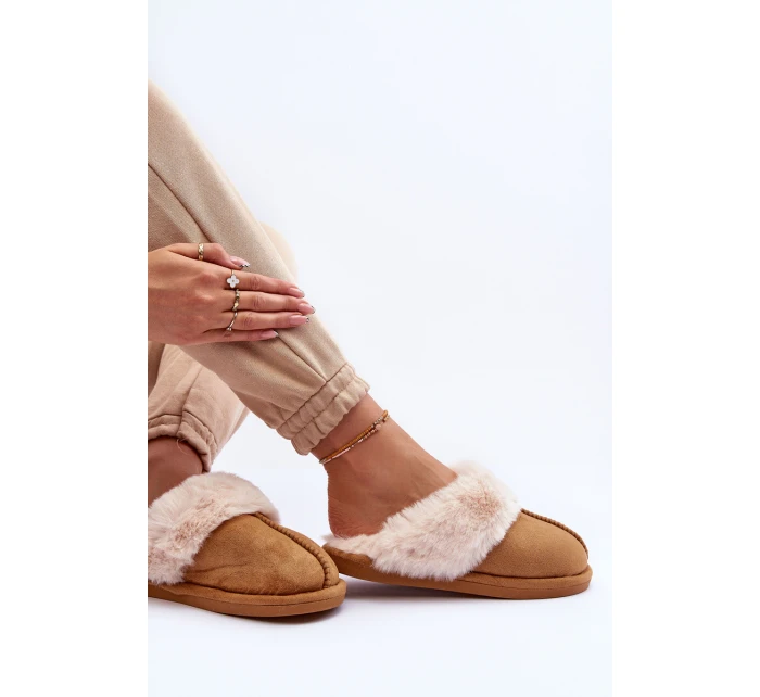 Dámské Pantofle s Kožešinou Camel model 21563577 - Boto Dámské Pantofle s Kožešinou Camel model 21563577 - Boto