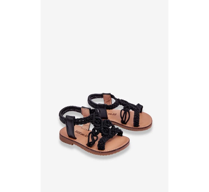 Dětské pletené nazouvací sandály Černe Tracy Dětské pletené nazouvací sandály Černe Tracy