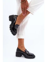 Dámské mokasíny na masivním podpatku Big Star model 21653905 Černé - Big Star Shoes