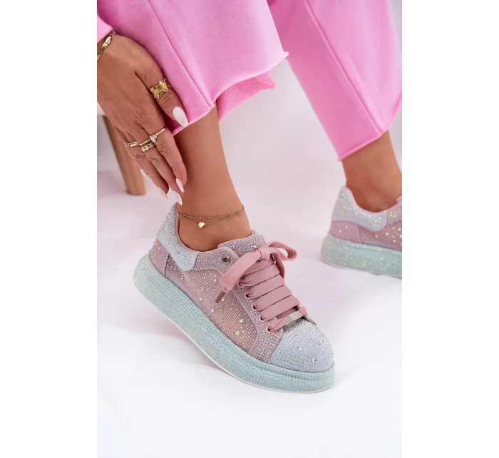 Zdobené sneakersy na platformě GOE RR2N4009 Multikolor