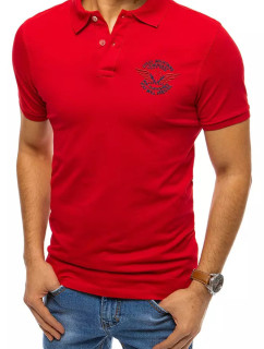 Červené pánské polo tričko s výšivkou Dstreet PX0469
