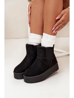 Dámské sněhule s elastickou vsadkou Kiora – černé