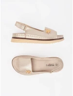 Exkluzívní zlaté dámské sandály platforma Exkluzívní zlaté dámské sandály platforma