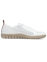 Dámská kožená prolamovaná bílá polobotka Rieker N2405-80