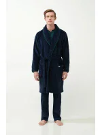 Klasický modrý župan model 20517527 - Vamp Klasický modrý župan model 20517527 - Vamp